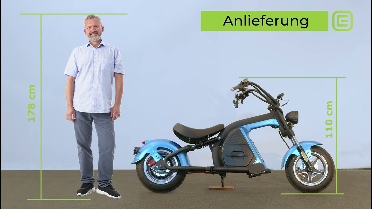 Elektro Zweirad Roller ECONELO Chopper PXD 8 Anleitungsvideo