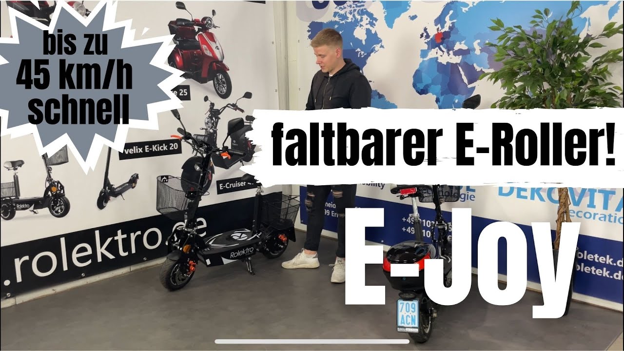 Rolektro E-Joy - Alle Information rund um den E-Scooter mit Sitz! Bis zu 45km/h schneller Roller!