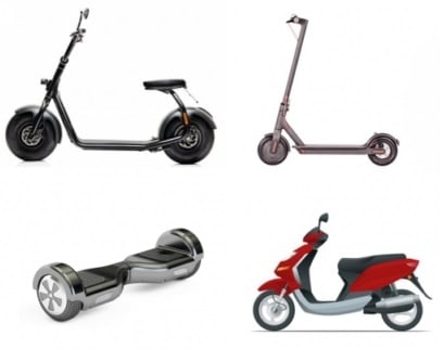 e fahrzeuge von e-scooter , elektroroller und hoverboards