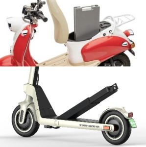 e scooter und elektroroller mit herausnehmbaren wechselakku