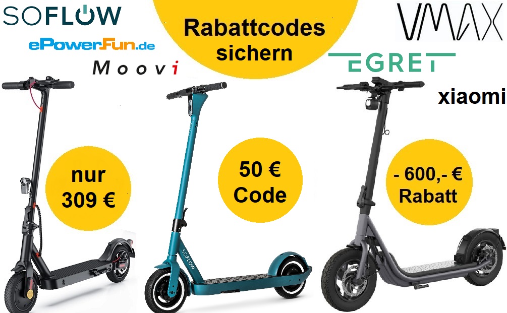 Rabattcodes auf E Scooter