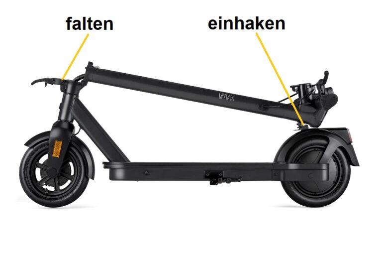 So faltet man einen E Scooter