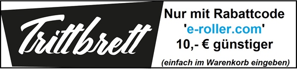Trittbrett Hilde E Scooter Rabattcode in Höhe von 20,- Euro