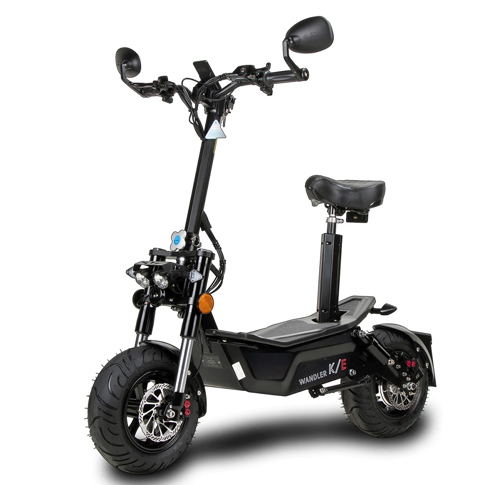 Wandler E Scooter mit 14 Zoll Reifen und Federung