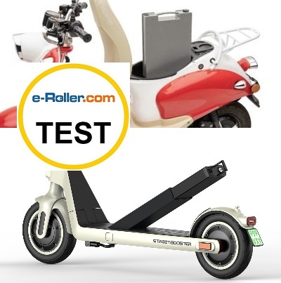 E Scooter und Elektroroller mit herausnegmbarem Wechselakku im Test