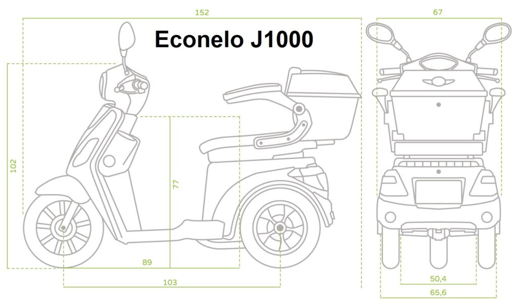 Econelo J1000 Abmessungen