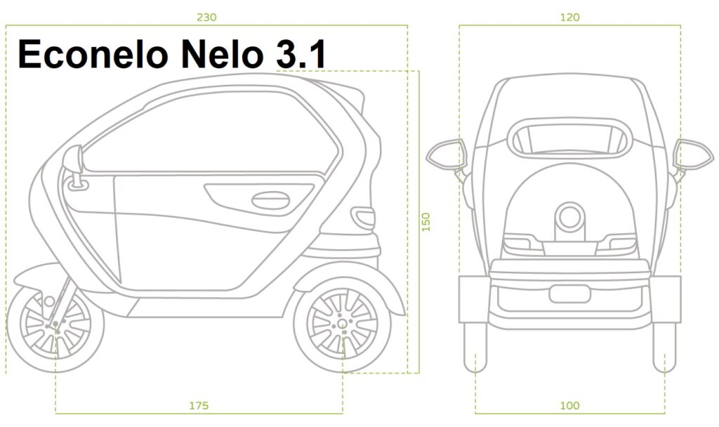 Econelo Nelo 3.1 Abmessungen