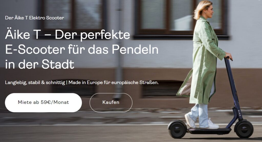 ride aike e scooter mieten