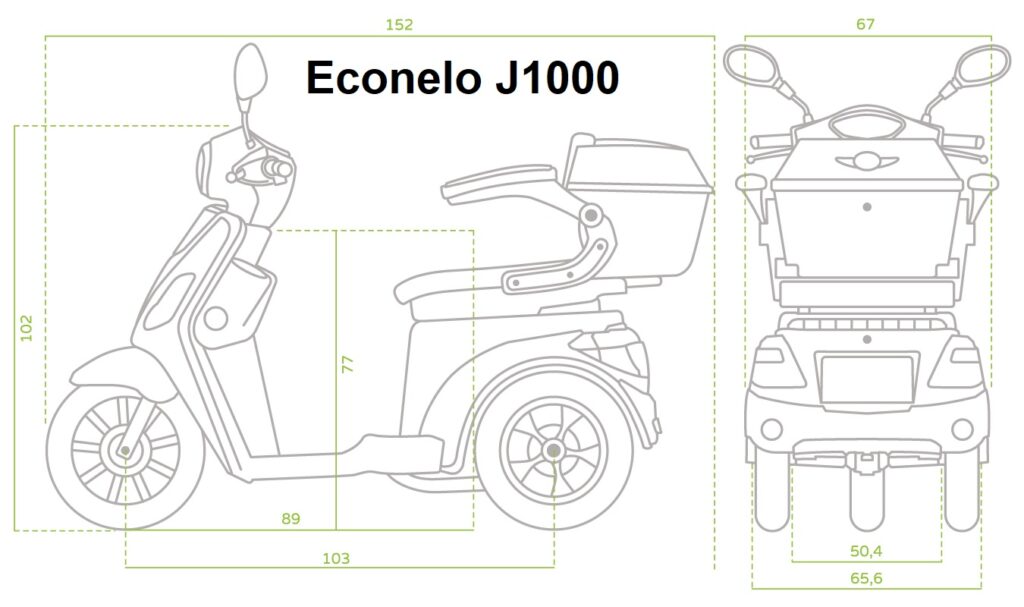 Econelo J 1000 Abmessungen