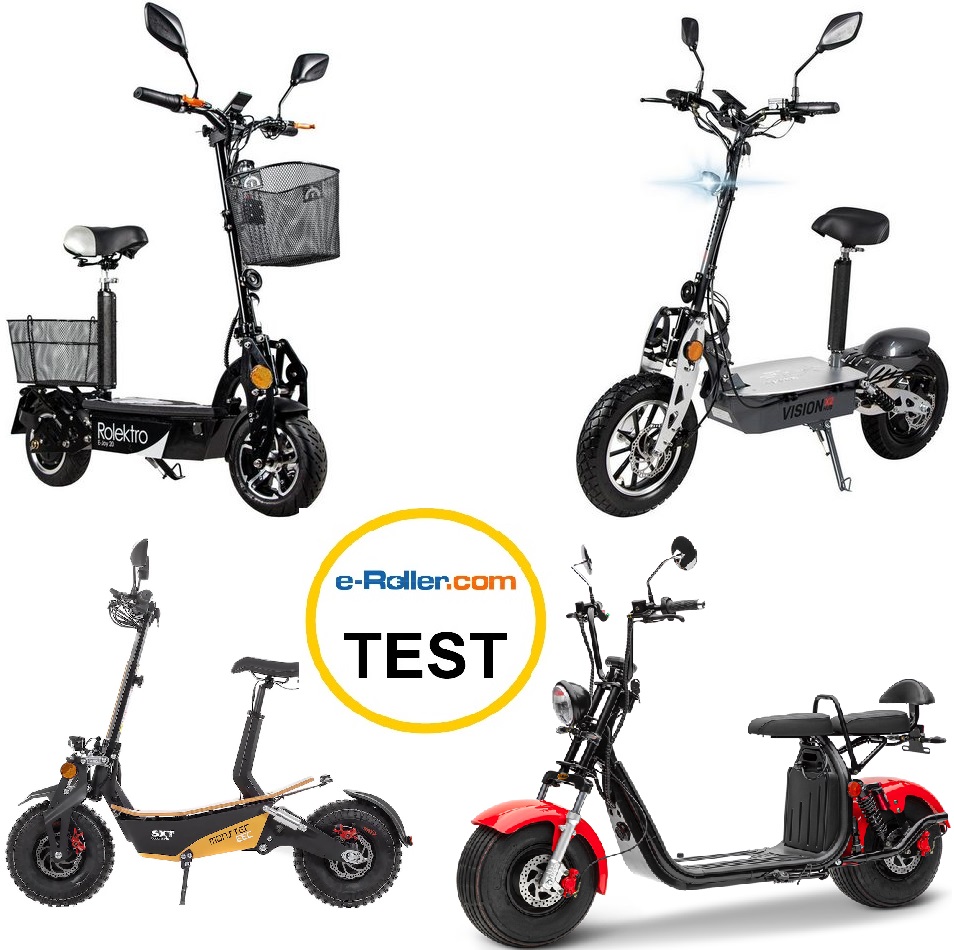 e scooter mit Sitz im Test