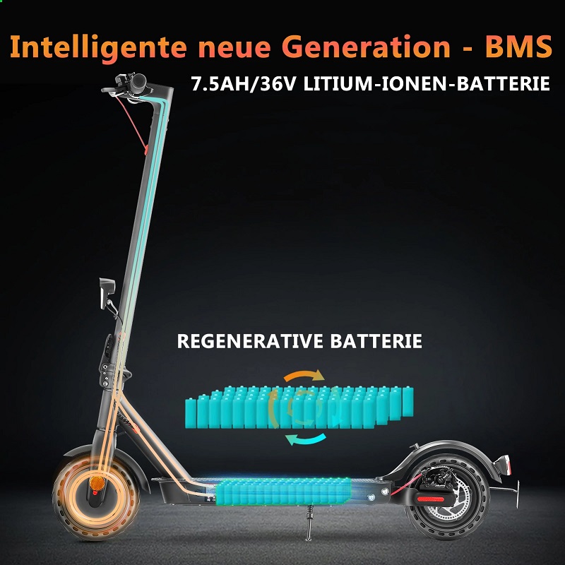 E Scooter mit integriertem Ladegerät