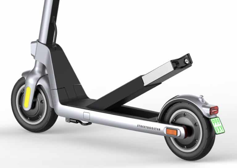 herausnehmbarer wechselakku des streetbooster two