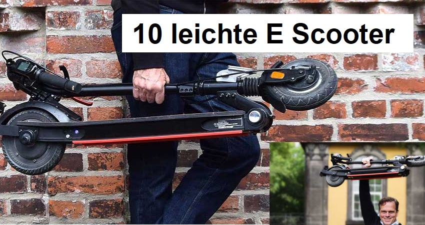 10 leichtesten E Scooter mit kleinem Faltmaß im Test
