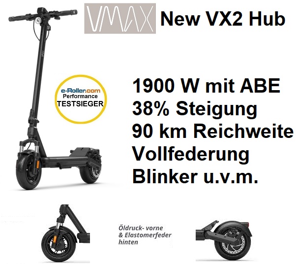 der new vmax vx2 hub mit 90 km reichweite