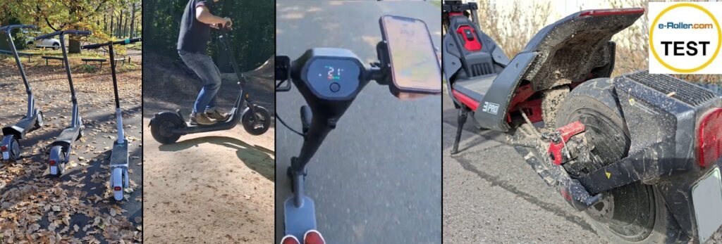 verschiedene E Scooter Testfahrten