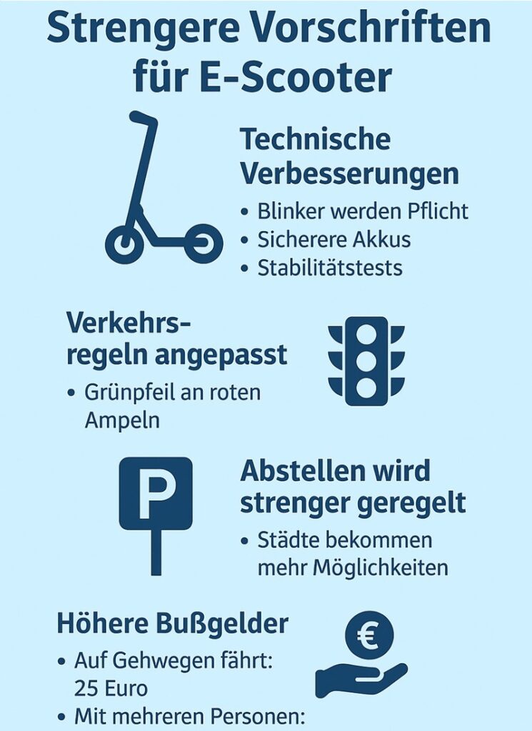 neue regeln für e scooter im straßenverkehr