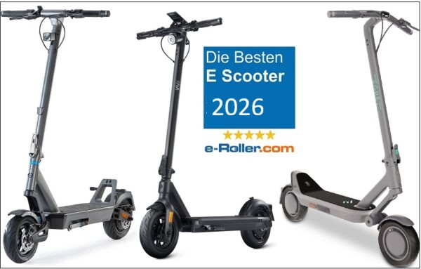 E Scooter Test 2026 - Wir haben 86 Modelle getestet und präsentieren die 10 Testsieger im Vergleich