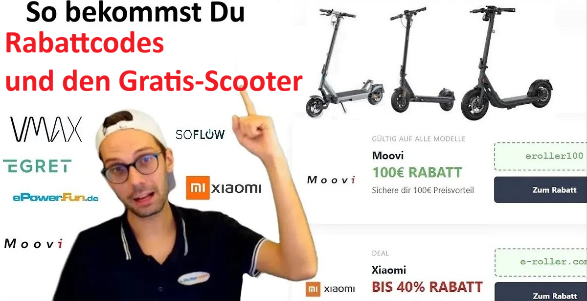 E Scooter Rabattcodes und einen E Scooter gewinnen