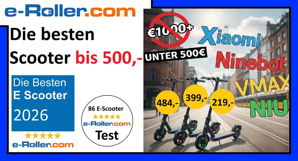 die besten e scooter bis 500 euro im test 2026