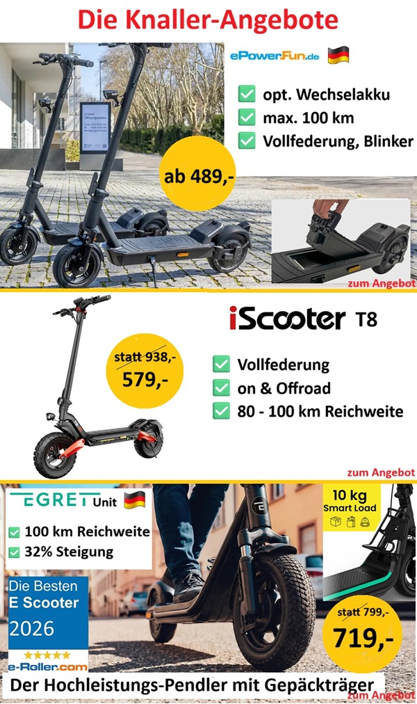 E Scooter Frühlingsangebote