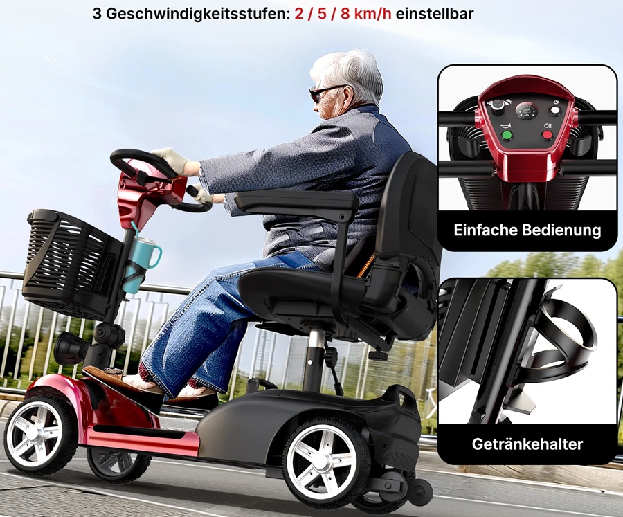 Der iScooter X02 lässt sich einfach und intuitiv bedienen